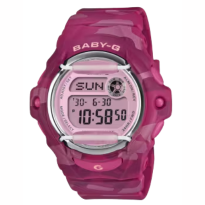 Casio Baby-G BG-169CM-4 Pink Camouflage Resin Band Digital Women Watch
